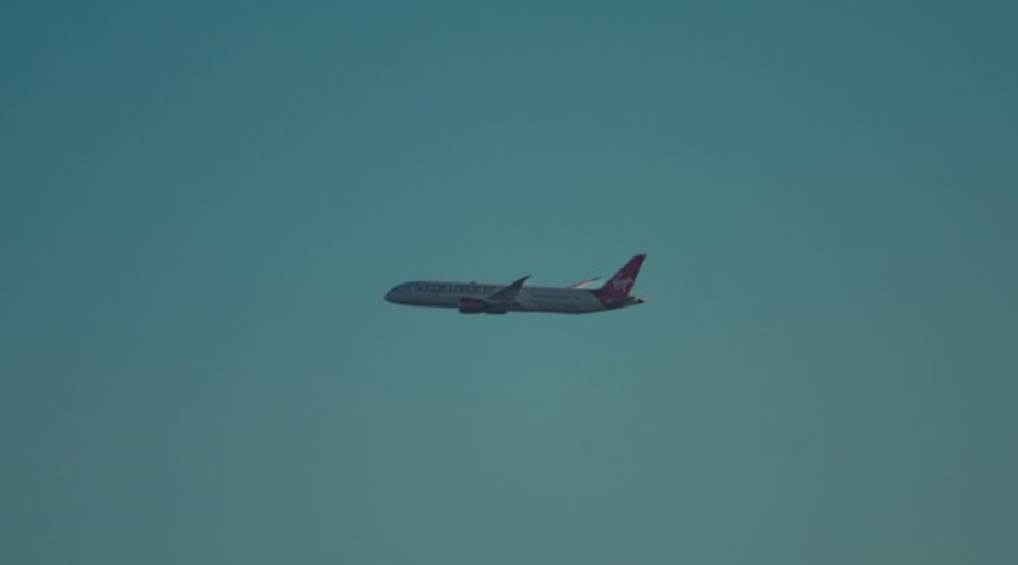 An airplane in the air